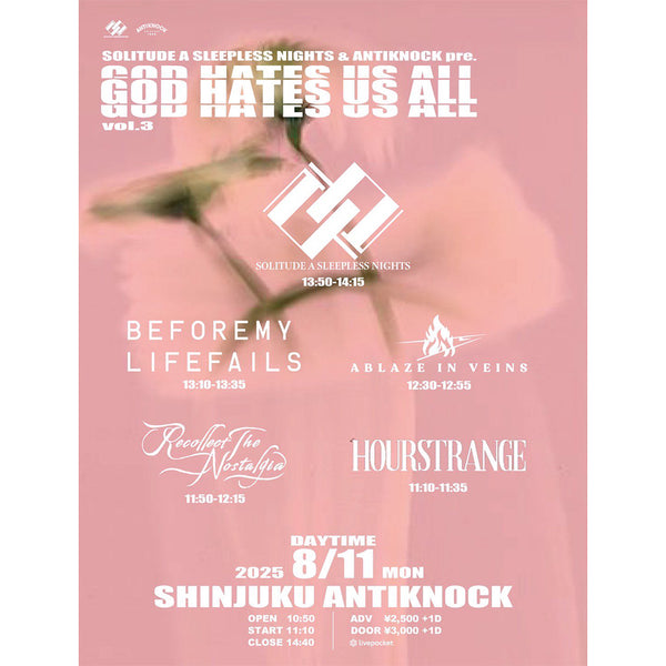 【 TICKET予約 】2025/8/11(月祝) -  新宿ANTIKNOCK - BMLF